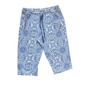 Womens Croft & Barrow Floral Print Intimates Cropped Pajama Pants Bottoms - XXL